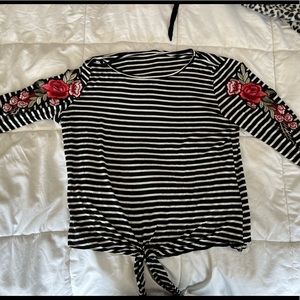 Black Stripped Long Sleeve